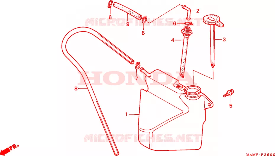 VASE D'EXPANSION Honda MOTO 1500 GOLD-WING 2000  GL1500SEY