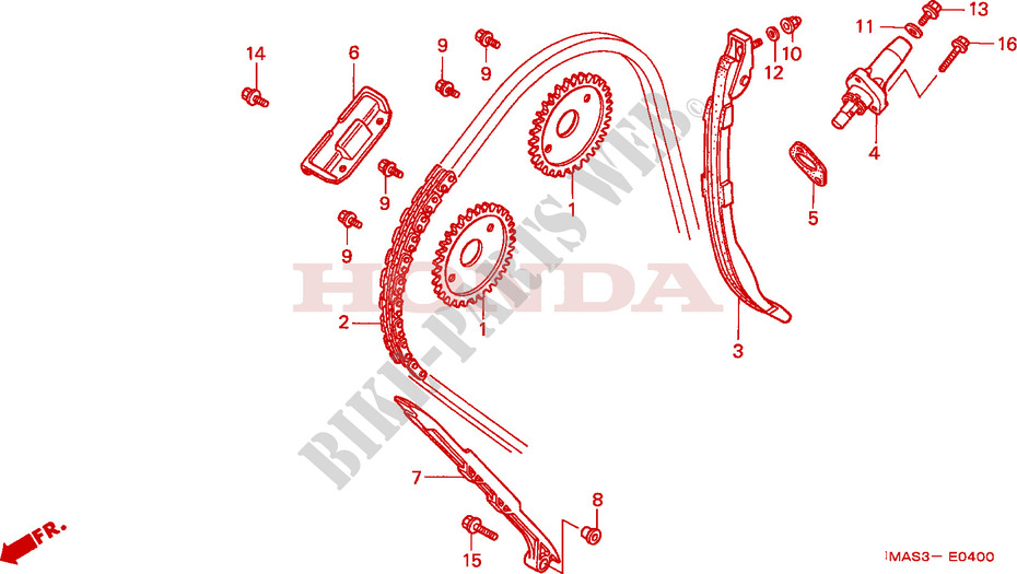 CHAINE DE DISTRIBUTION   TENDEUR pour Honda CBR 919 RR FIREBLADE de 1999