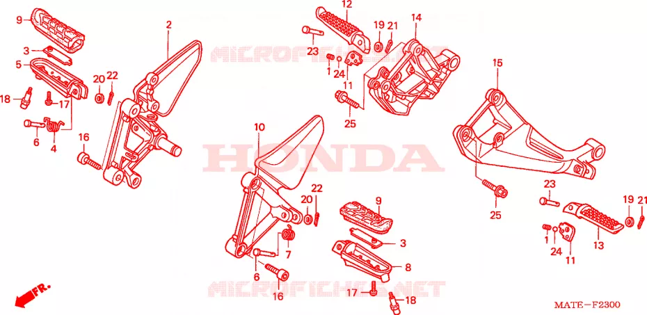 REPOSE PIED Honda MOTO 1100 CBR 2005  CBR1100XX5