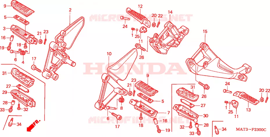 REPOSE PIED Honda MOTO 1100 CBR 2001  CBR1100XX1