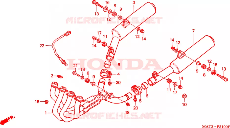 SILENCIEUX D'ECHAPPEMENT Honda MOTO 1100 CBR 2000  CBR1100XXY