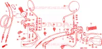 COMMODO   LEVIER   CABLE pour Honda TRANSALP 600 de 1999