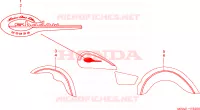 AUTOCOLLANTS pour Honda SHADOW VT 750 DELUXE 2 TONES de 2001