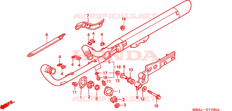 SILENCIEUX D'ECHAPPEMENT Honda MOTO 750 NV 2001  NV750C21