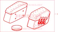 SACOCHES AVEC LOGO F6C pour Honda SHADOW VT 750 de 1999