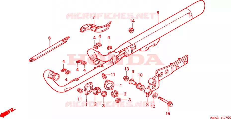 SILENCIEUX D'ECHAPPEMENT Honda MOTO 750 SHADOW 1997  VT750CV
