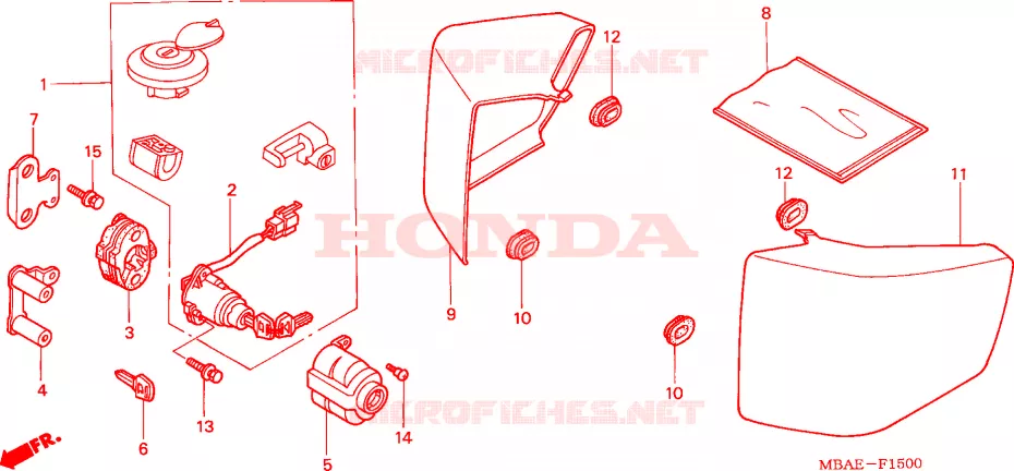 COUVERCLES LATERAUX Honda MOTO 750 SHADOW 2000  VT750C2Y