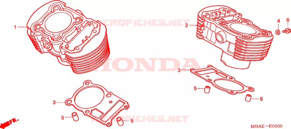 CYLINDRE Honda MOTO 750 SHADOW 2000  VT750CD3Y