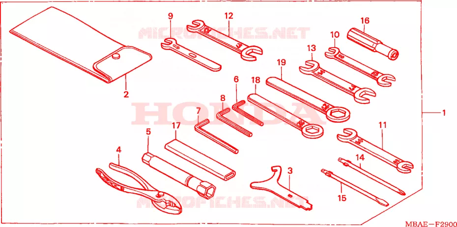 OUTIL Honda MOTO 750 SHADOW 2000  VT750C2Y