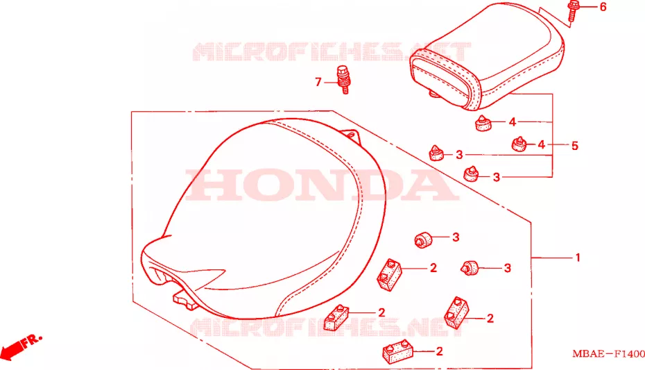 SELLE Honda MOTO 750 SHADOW 2000  VT750C3Y