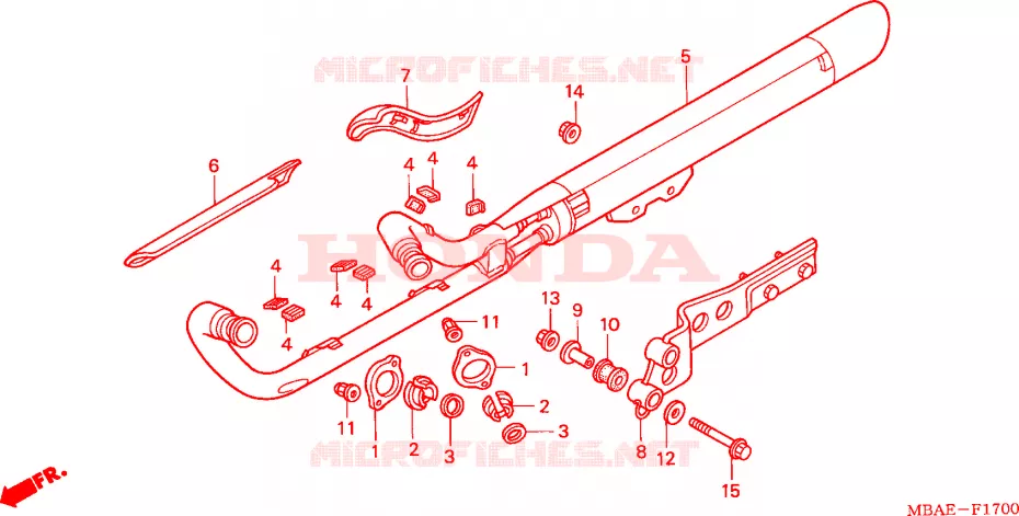 SILENCIEUX D'ECHAPPEMENT Honda MOTO 750 SHADOW 2000  VT750C3Y