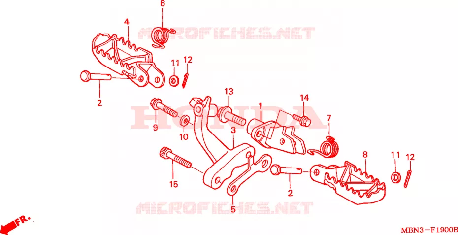 REPOSE PIED Honda MOTO 650 XR 2001  XR650R1