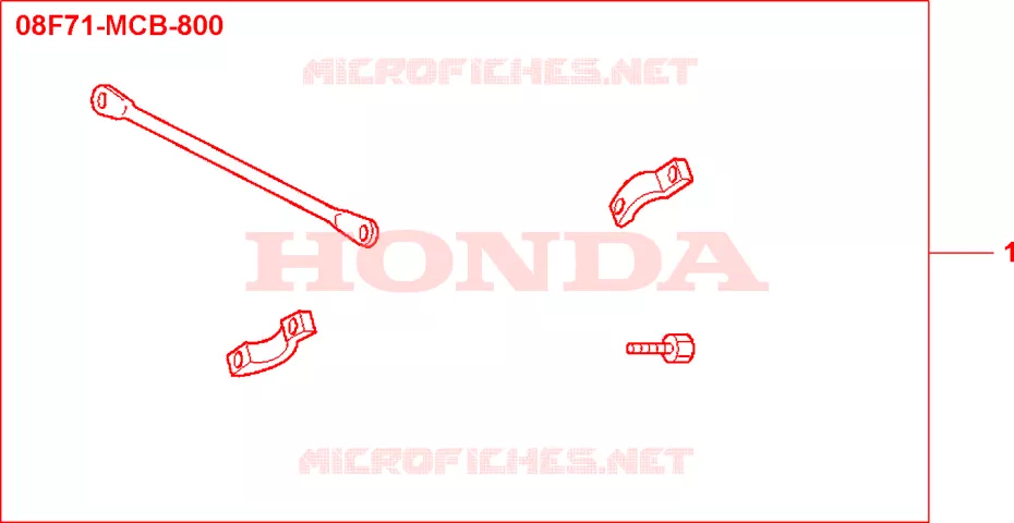 BARRE DE RENFORT DE GUIDON Honda MOTO 1000 VARADERO 2002  XL1000V1