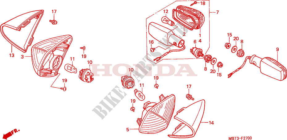 CLIGNOTANT pour Honda XL 1000 VARADERO de 2001