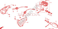 CLIGNOTANT pour Honda XL 1000 VARADERO BLEU ROUGE de 2006