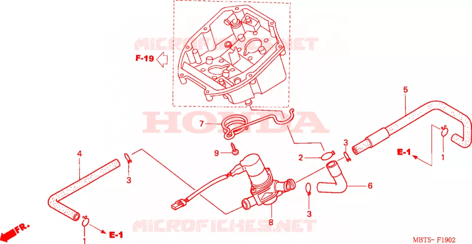 COMMANDE INJECTION D'AIR SOUPAPE Honda MOTO 1000 VARADERO 2006  XL1000VA6