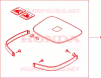 GARNITURES TOP CASE NH418P pour Honda XL 1000 VARADERO de 2000