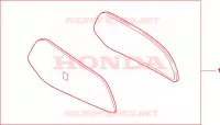GARNITURES TOP CASE R101CU pour Honda XL 1000 VARADERO de 2000