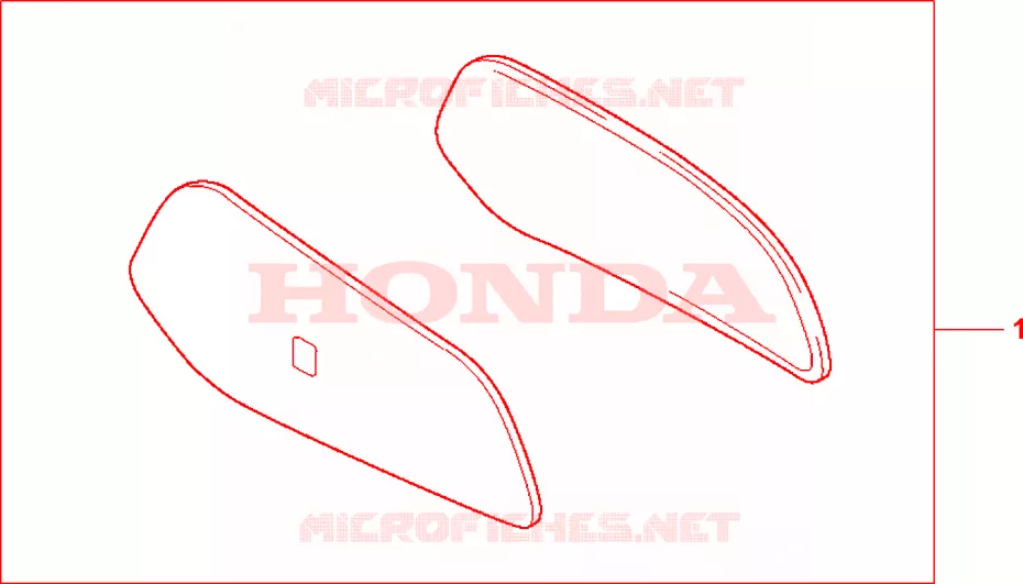 GARNITURES TOP CASE R101CU Honda MOTO 1000 VARADERO 2000  XL1000VY