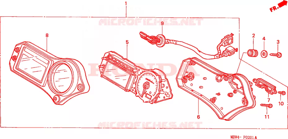 COMPTEUR Honda MOTO 600 CBR 2002  CBR600F2