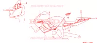 RAYURE(8) pour Honda CBR 600 ROSSI de 2001