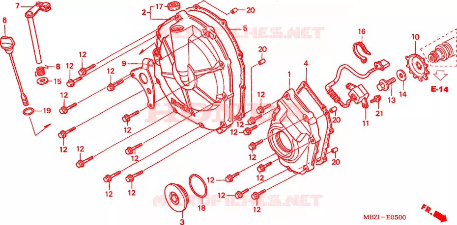 CARTER D'EMBRAYAGE Honda MOTO 600 HORNET 2003  CB600F3