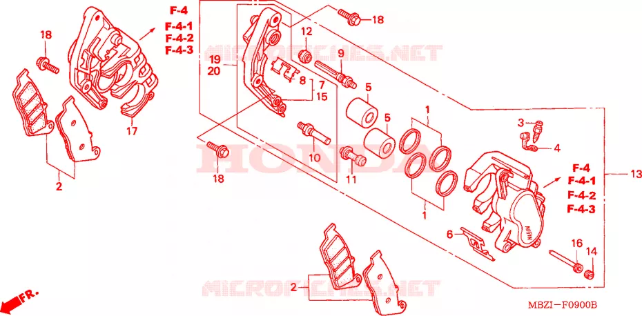 ETRIER DE FREIN AVANT Honda MOTO 600 HORNET 2006  CB600F6