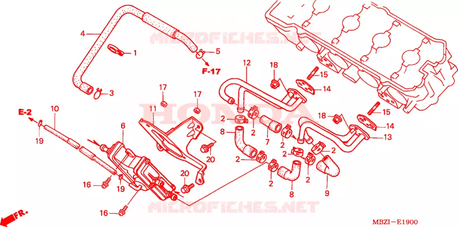 FILTRE A AIR - SOUPAPE D'AIR Honda MOTO 600 HORNET 2002  CB600F2