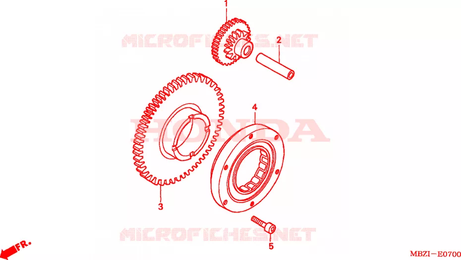 ROUE LIBRE DE DEMARREUR Honda MOTO 600 HORNET 2002  CB600F2
