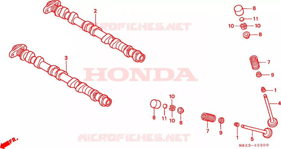 ARBRE A CAMES - SOUPAPE Honda MOTO 600 HORNET 2000  CB600FY