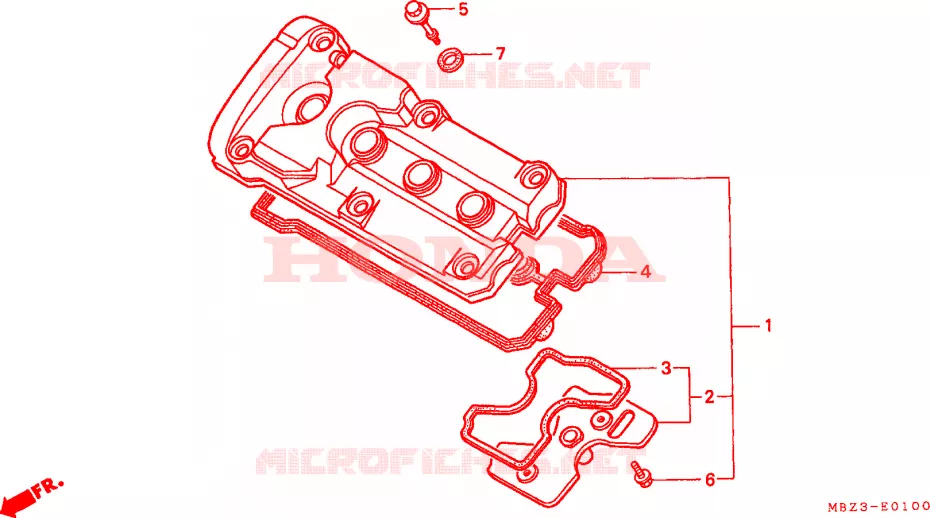 COUVRE CULASSE Honda MOTO 600 HORNET 2001  CB600F1
