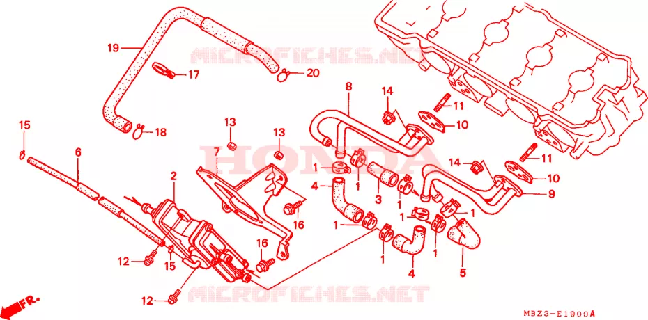 FILTRE A AIR - SOUPAPE D'AIR Honda MOTO 600 HORNET 2001  CB600F1