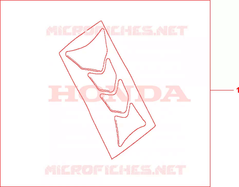 PROTECTION DE RESERVOIR HRC Honda MOTO 600 HORNET 2000  CB600F2Y