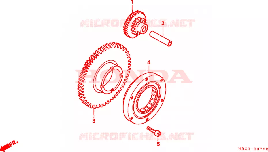 ROUE LIBRE DE DEMARREUR Honda MOTO 600 HORNET 2002  CB600F21