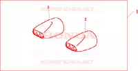 EMBOUT D'ECHAPPEMENT OVAL pour Honda GL 1800 GOLD WING ABS NAVI AIRBAG de 2007