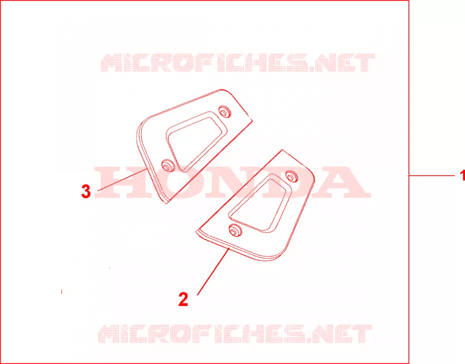 EMBASES MARCHE PIEDS PASSAGER CHROME Honda MOTO 1800 GOLD-WING 2003  GL1800A3