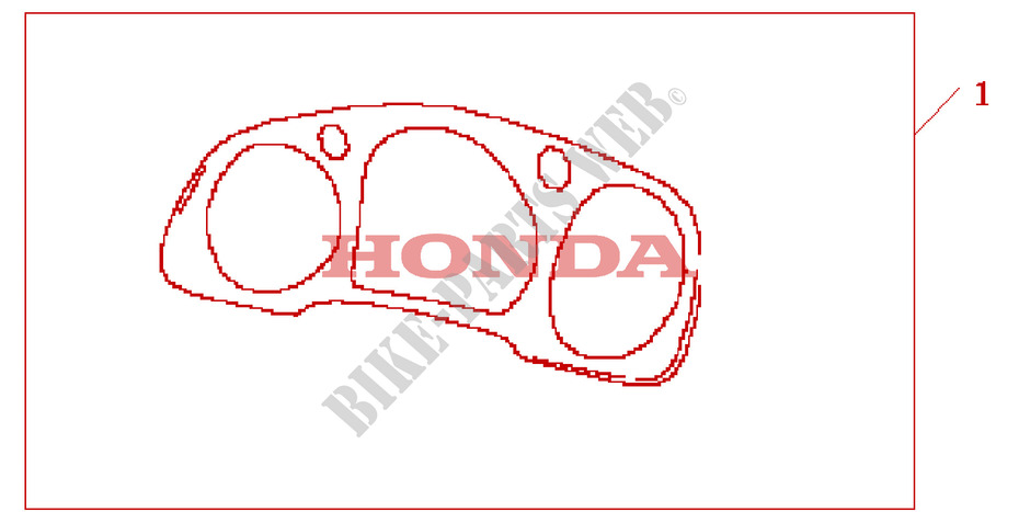 ENTOURAGE DE COMPTEUR EFFET BOIS pour Honda GL 1800 GOLD WING ABS de 2001