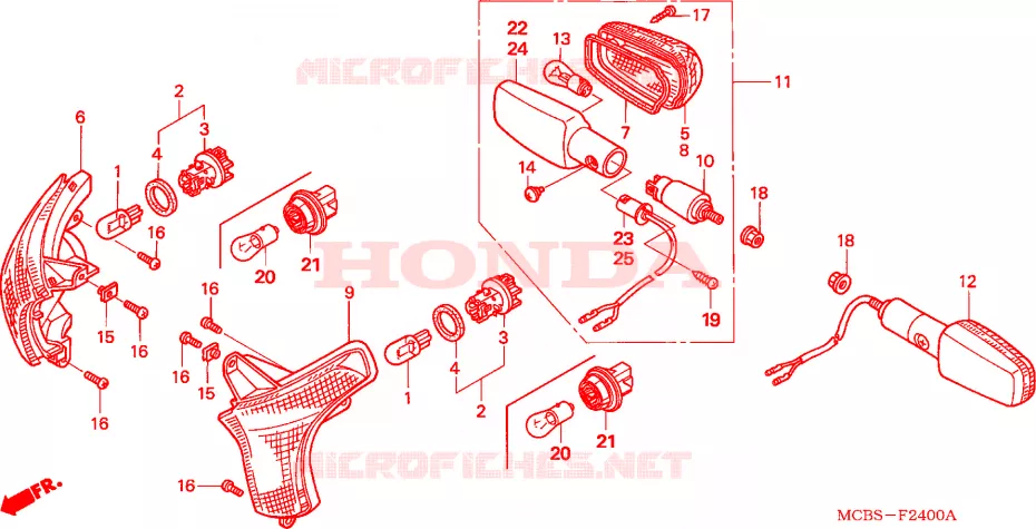 CLIGNOTANT Honda MOTO 650 TRANSALP 2003  XL650V3