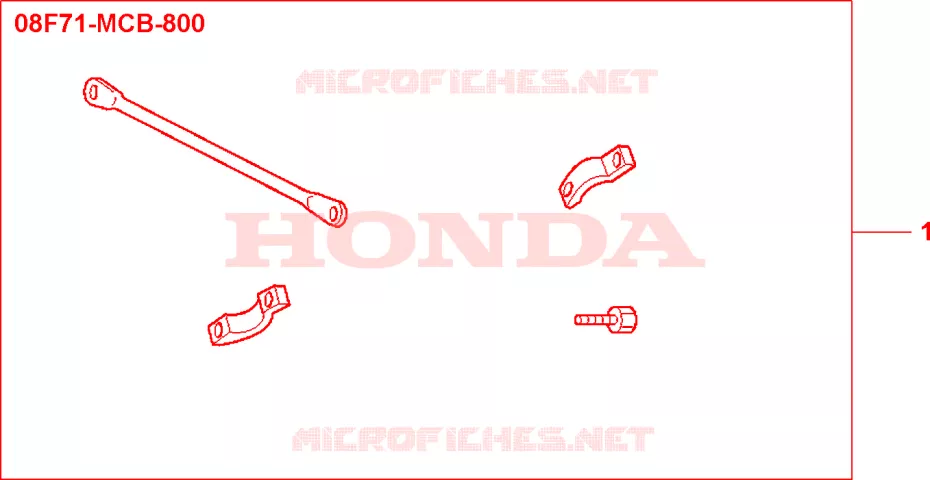 BARRE DE RENFORT DE GUIDON Honda MOTO 650 TRANSALP 2000  XL650VY