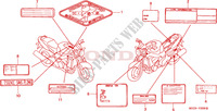 ETIQUETTE DE PRECAUTIONS pour Honda CB 1100 X11 de 2001