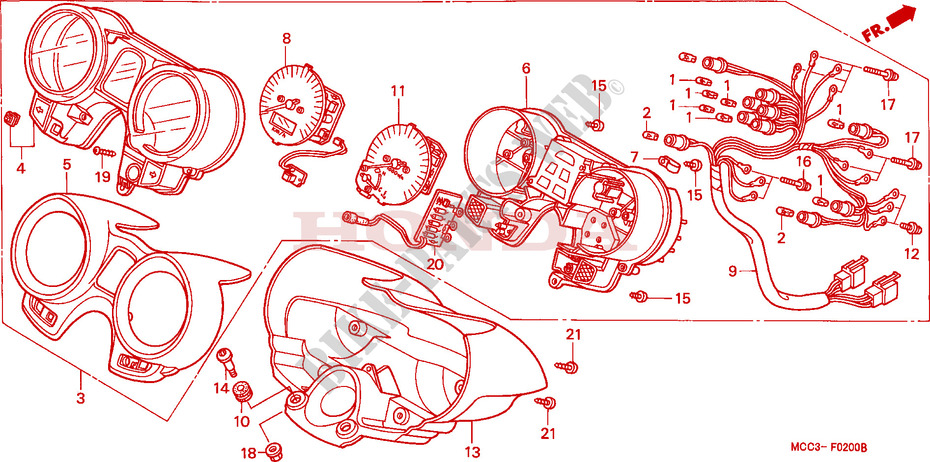 COMPTEUR pour Honda CB 1100 X11 de 2000