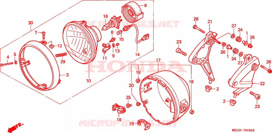 PHARE Honda MOTO 1100 CB 2000  CB1100SFY