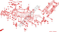 CARROSSERIE DE CHASSIS(VTR1000SPY/1) pour Honda VTR 1000 SP1 RC51 de 2000