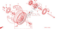 ROUE ARRIERE(VTR1000SP2/3/4/5/6) pour Honda VTR 1000 SP2 RC51 de 2002