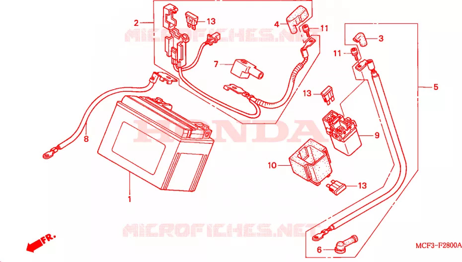 BATTERIE Honda MOTO 1000 SP 2002  VTR1000SP3