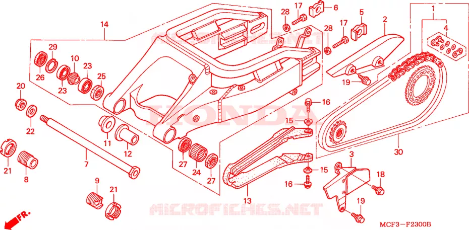 BRAS OSCILLANT(VTR1000SPY/1) Honda MOTO 1000 SP 2000  VTR1000SPY