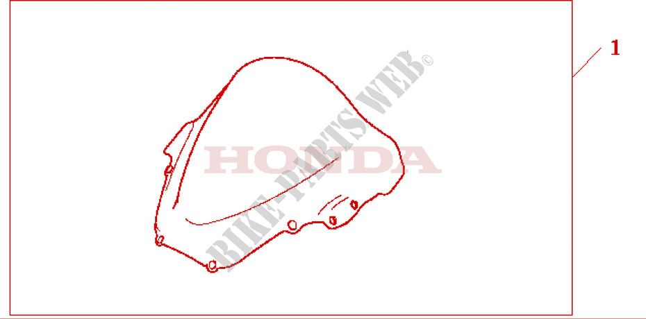 BULLE HAUTE VTR1000 SP1 pour Honda VTR 1000 SP1 de 2000