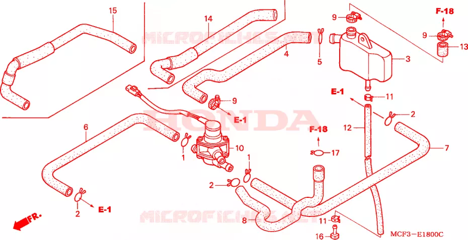 COMMANDE INJECTION D'AIR SOUPAPE Honda MOTO 1000 SP 2001  VTR1000SP1