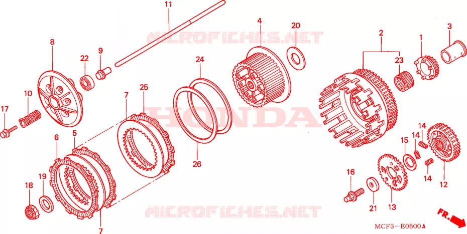 EMBRAYAGE Honda MOTO 1000 SP 2004  VTR1000SP4