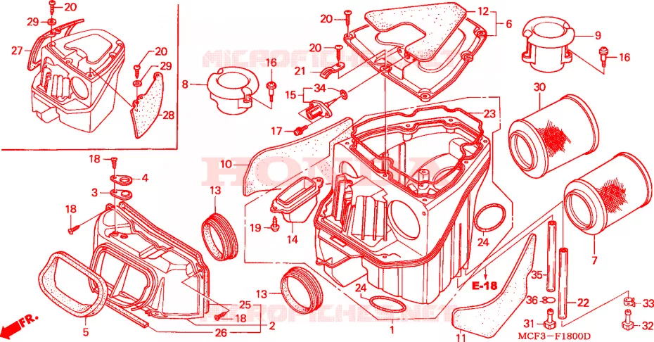 FILTRE A AIR Honda MOTO 1000 SP 2003  VTR1000SP3